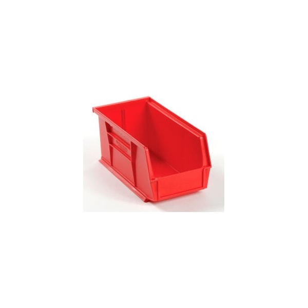 Hang & Stack Storage Bin, Plastic, Red, 12 PK